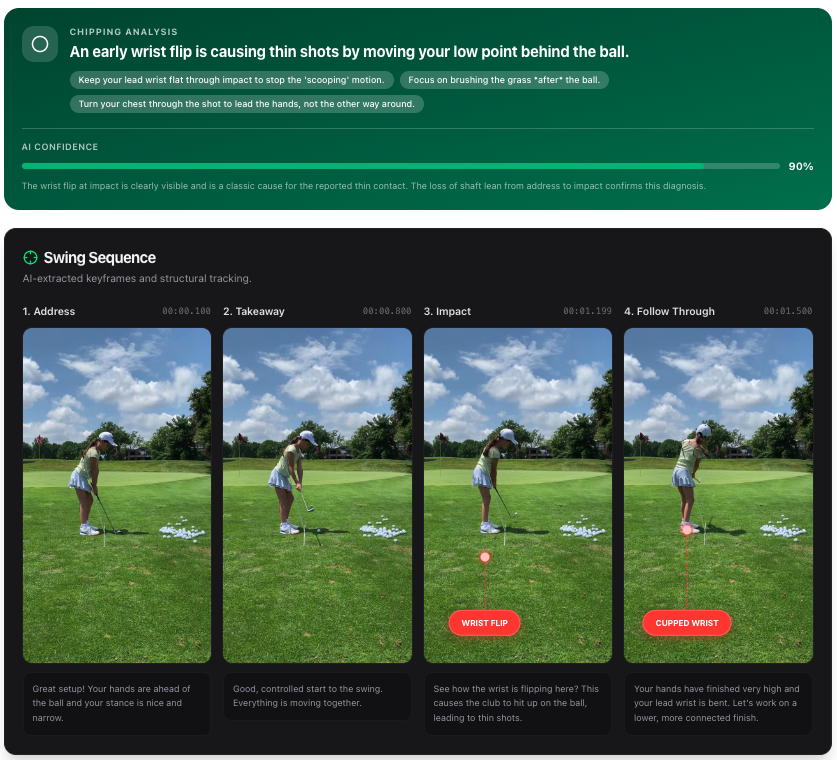 Golf Pro To Go App Interface